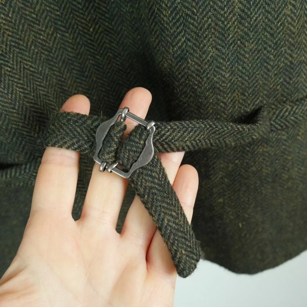 Celtic Ranchwear Mens Green Herringbone Wool Blnd Vest 3XL Irish Waistcoat Tweed